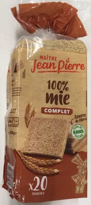 Pain de mie complet sans croûte